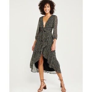 Ruffle Hem Midi Dress